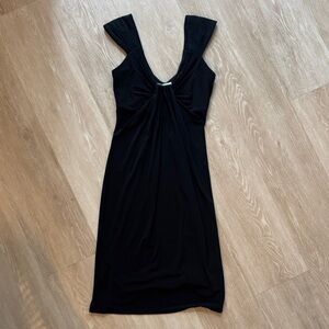London Times Black Midi Dress